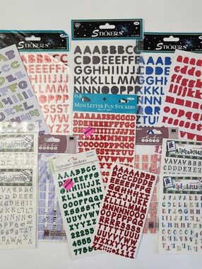 NWT Alphabet Scrapbook Sticker Lot